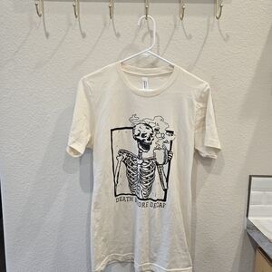 Womens Graphic Tee 'Death Before Decaf'